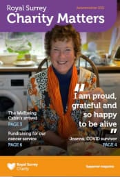 Royal Surrey Charity Matters Supporter Magazine front cover