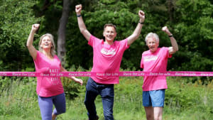 Jeremy Hunt MP taking part in Race for Life to support cancer care at Royal Surrey